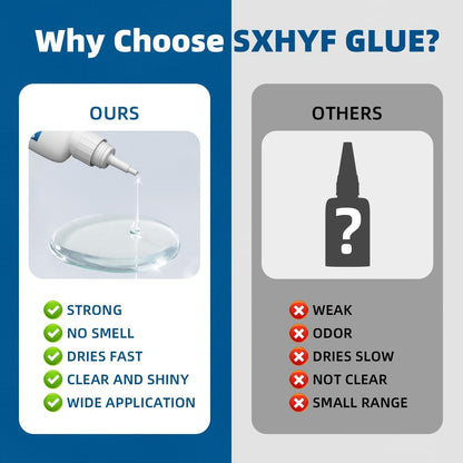 SXhyf Welding High-Strength Oily Glue - 2 Packs Ceramic Glue, Super Glue for Porcelain and Pottery Repair, Glass, Metal, Plastic, Wood, Leather, Crafts, Tile, Rubber and More, 3.52 oz (100 Gram)