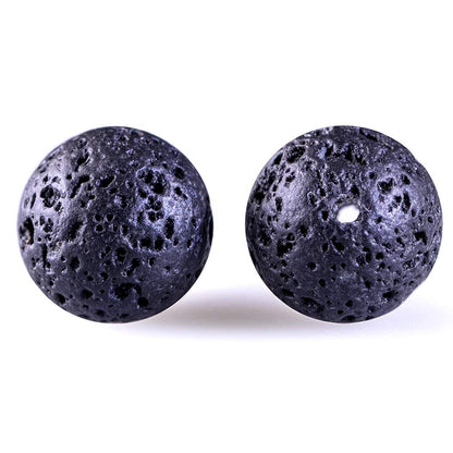 Natural Stone Beads 100pcs 6mm Black Lava Round Genuine Stone Beading Loose Gemstone Hole 1mm DIY Beads for Essential Oil Yoga Bracelet Necklace Earrings Jewelry Making (Black Lava Stone Beads,6mm)