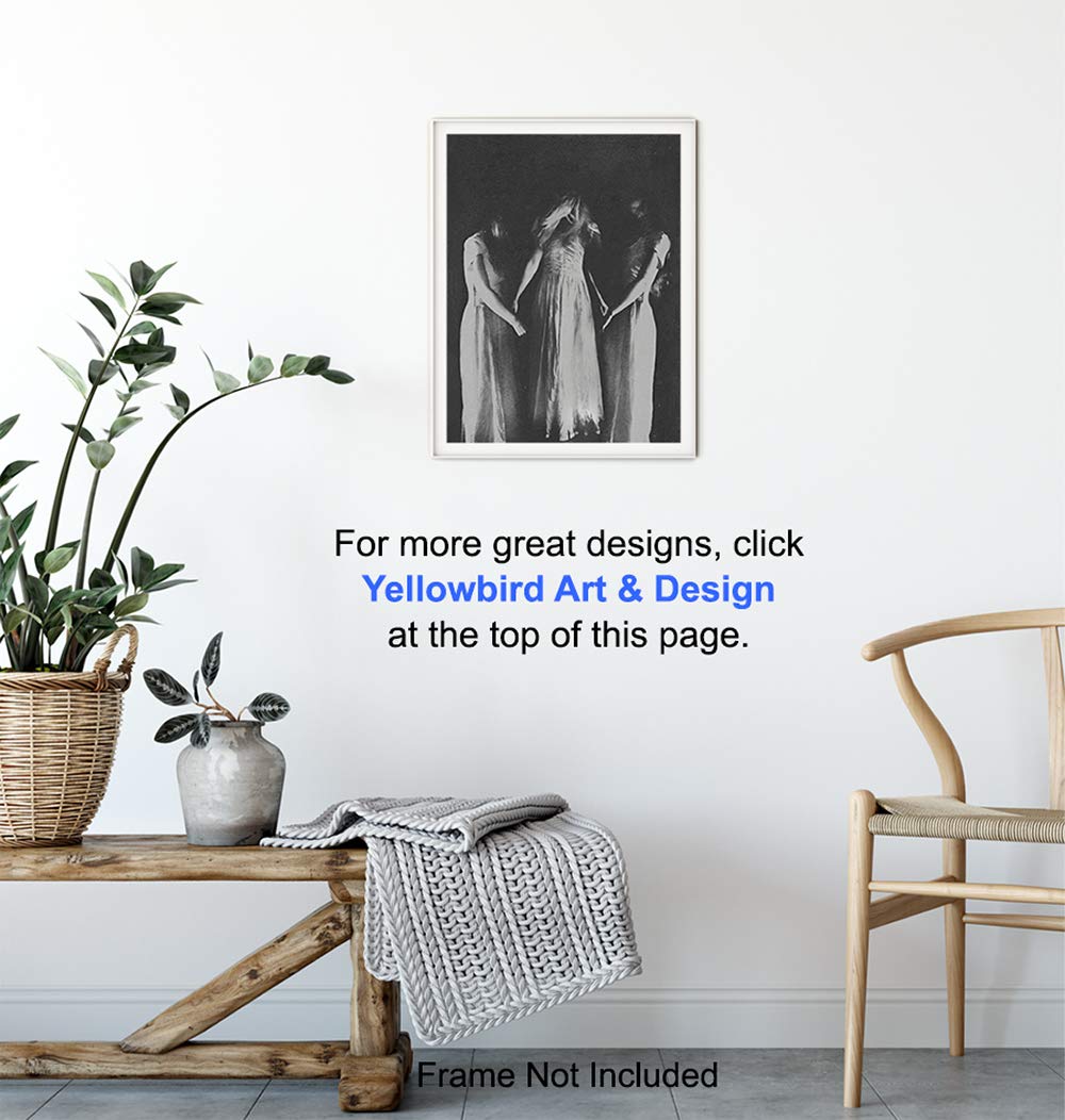 Witch Decor - Wicca Wall Decor - Pagan Gifts - Paganism - Witches Coven - Witchcraft Wiccan Supplies - Gothic Wall Art Poster - Scary Creepy Goth Room Picture - Satanic Black Magic