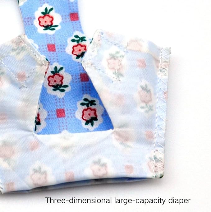 3PCS Bird Diaper with Adjustable Shoulder Strap Washable Parrot Diapers Reusable Bird Flight Suit Nappies Protective Breathable Nappy Clothes for Parakeet Macaw Conure (Pigeon)