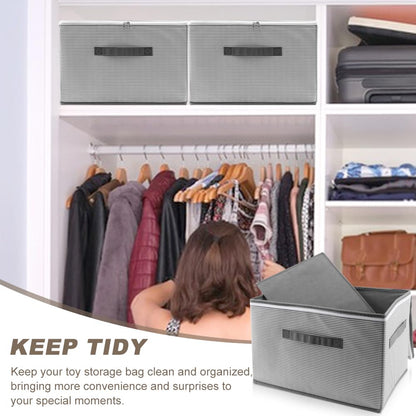 Discreet Lockable Toy Bag Storage Organizer,15 x 10 x 10 Inches Adult Toy Bag Storage Bins Case with Zipper Lid for Women and Men(Gray Stripes)