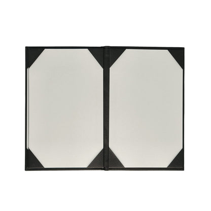 Menu Covers Made of Premium Faux Leather (10-Pack) - 8.5" X 14" (Black, 4 Views)
