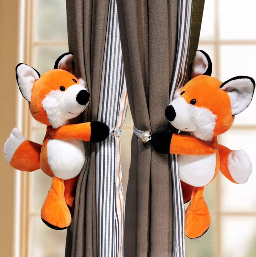 Cciphy 1 Pair Cute Curtain Tieback Animal Tieback Buckle Hook Fastener Cartoon Lion Window Curtain Hook Curtain Holdbacks for Living Room Bedroom Curtain Mosquito Net (Lion)