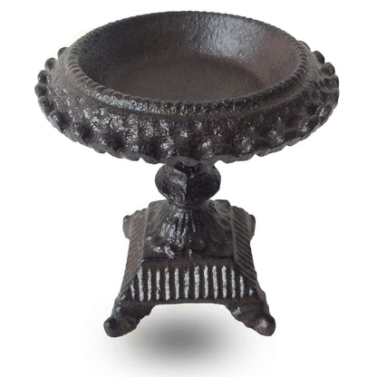 Heavy Duty Cast Iron Candle Holder, Retro Candlestick Holders, Handcrafted Metal Pillar Candle Stand for Dinner Home Garden Tabletop Decorative (B)