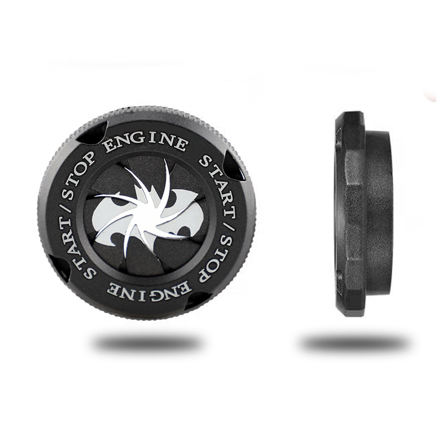 Bat Rotary Car Push Start Button Cover, Engine Start Stop Button Cover Interior Accessories, Anti Scratch Universal Protective DIY Decoration, Gift for Men (Bat Black)