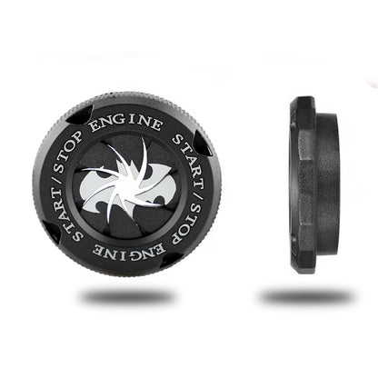 Bat Rotary Car Push Start Button Cover, Engine Start Stop Button Cover Interior Accessories, Anti Scratch Universal Protective DIY Decoration, Gift for Men (Bat Black)