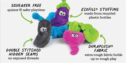 Cycle Dog Duraplush Large Mushroom (Colors May Vary): Sqeakerless Eco-Friendly and Durable Toy for Dogs | Perfect for Fetch and Tug-of-War Play | Made in USA