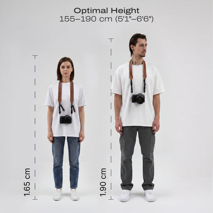 C Coiro Padded Leather Camera Strap with Quick Release, Configurable as Sling, Neck Adjustable DSLR SLR Camera Shoulder Strap for Photographers, Padded/Brown