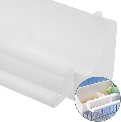 Toddmomy Automatic Bird Feeder Hanging Outdoor Bird Food Tray Anti-Splash Seed Dispenser 2pcs and Cockatiels