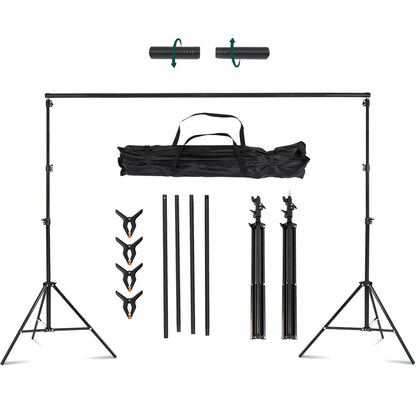 Kate Photo Backdrop Stand 10x8.5ft Adjustable Background Stand Kit for Photography (Indoor/Outdoor) and Party Decorations, Maximum Load 5kg/11lb