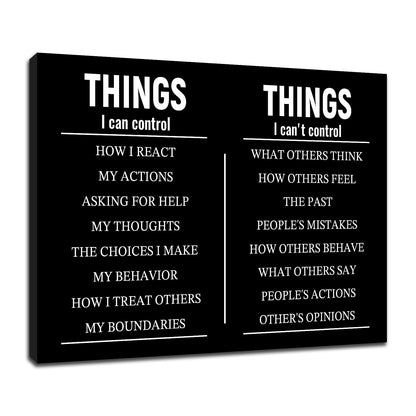 Inspirational Wall Art Poster Print Motivational Canvas Office Wall Decor Positive Picture Quotes Modern Inspiring Theme Painting for Living Room Gym Classroom Stretched and Framed [18''Wx24''H]