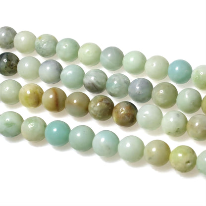 MJDCB Natural Stone Beads Multicolor Amazonite Round Loose Beads for Jewelry Making DIY Bracelet Necklace (8mm)