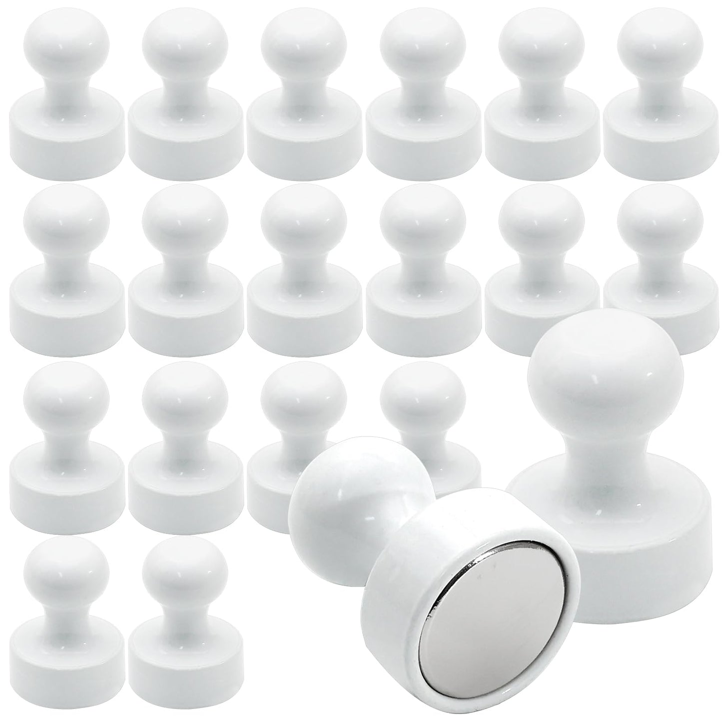 LOVIMAG Fridge Magnets 20Pcs Refrigerator Whiteboard Small Strong Magnet Classroom Kitchen Accessories Decorative Locker Set Decor Must Haves Office Calendar Refrigerador Magnetic Cute Crafts White