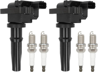 ECCPP 3 ignition coils with 3 iridium Spark Plugs,UF808,coils packs,for Smart Fortwo 2016-2017 0.9L‎224332428R,UF-808