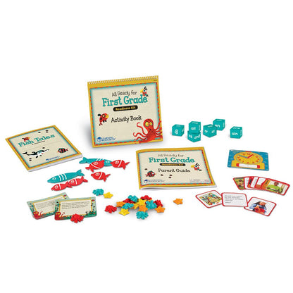 Learning Resources All Ready for First Grade Readiness Kit, Back to School Activities, School Preparation Toys, Homeschool, 32 Page Guide Included, Ages 5+