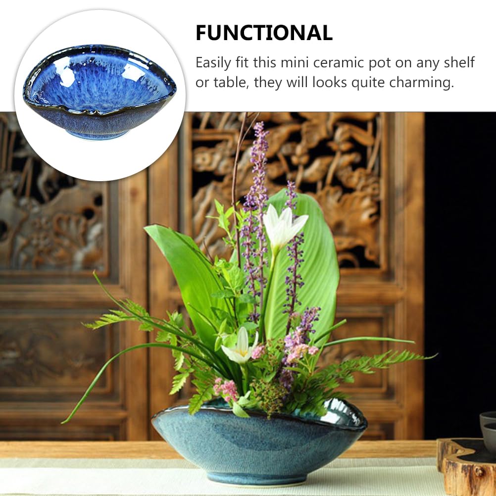 SEWACC Ceramic Flower Pot Small 2 Inch Succulent Planter Indoor Outdoor Decorative Pot for Home Garden Patio Lawn Use
