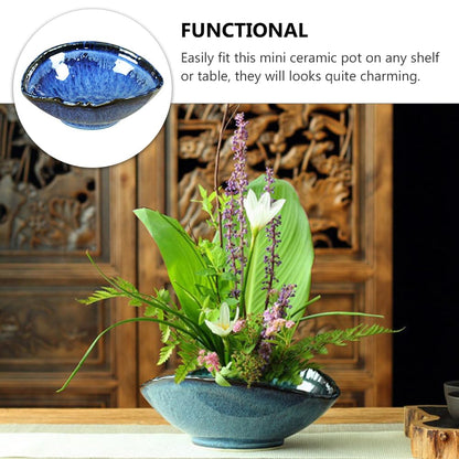 SEWACC Ceramic Flower Pot Small 2 Inch Succulent Planter Indoor Outdoor Decorative Pot for Home Garden Patio Lawn Use