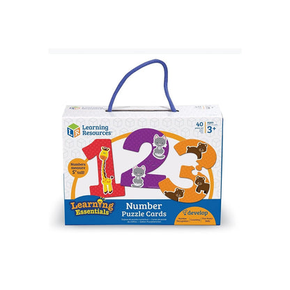 Learning Resources Number Puzzle Cards, Early Number Recognition, Toddler Puzzle, 20 Self-Correcting Puzzles, 40 Pieces, Ages 3+