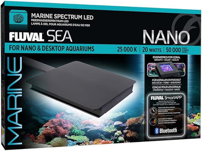 Fluval SEA Marine Nano LED Aquarium Lighting with Bluetooth, 20 Watts,Glass