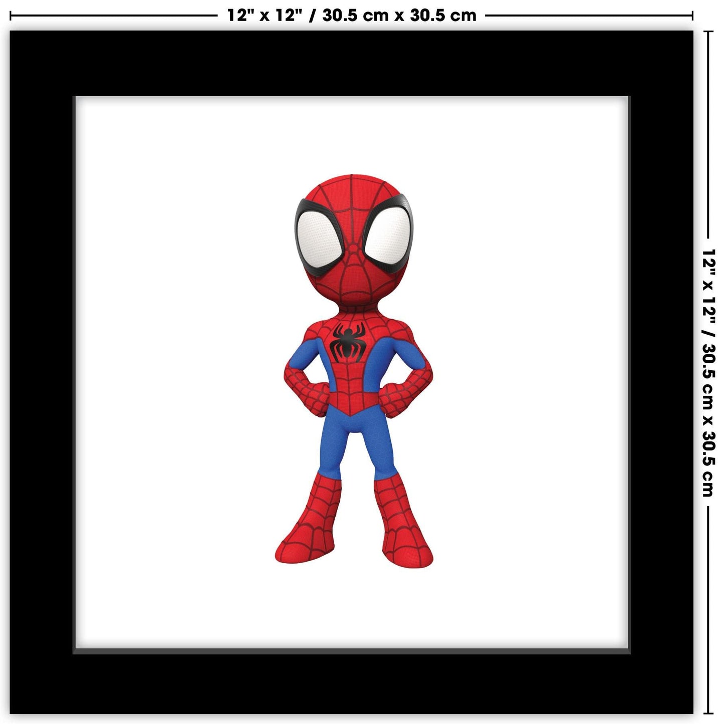Gallery Pops Marvel Spidey And His Amazing Friends - Spider-Man Wall Art, Black Framed Version, 12'' x 12''