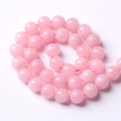 10MM 38PCS Natural Stone Brazilian Rose Quartz Crystal Beads for Jewelry Making DIY Bracelet