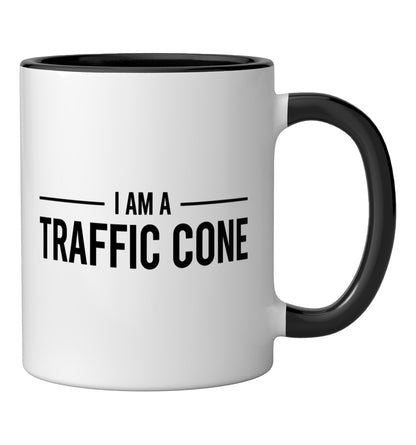Halloween Traffic Cone Funny Costume Idea - I AM A TRAFFIC Ceramic Mug, Black/White