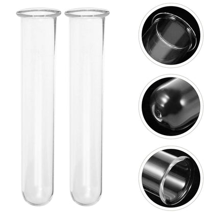 COOPHYA 4pcs Glass Test Tube Plant Propagation Vases Hydroponic Flower Holders Decorative Desktop and Wall Terrarium Containers for Home Garden Office