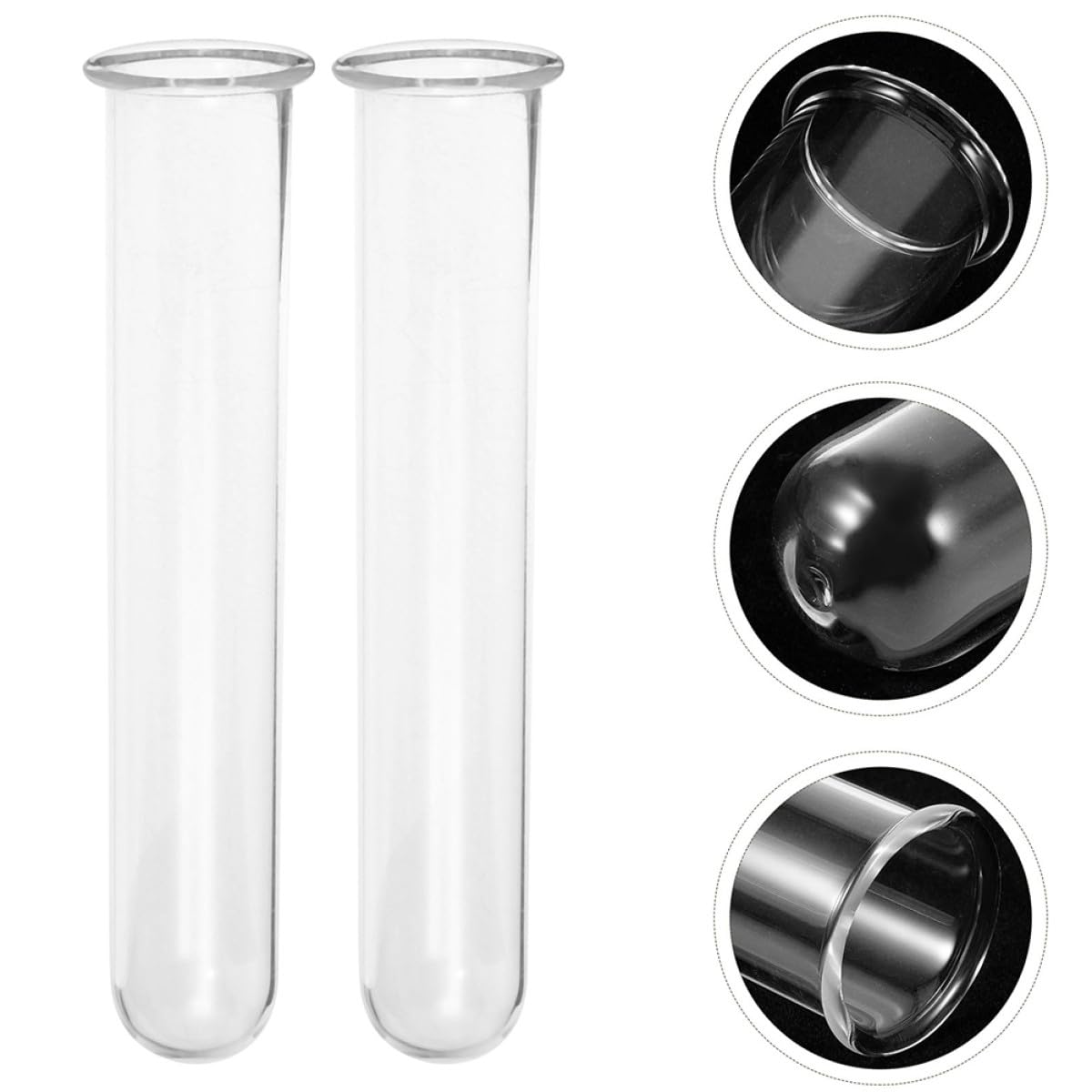 Luxshiny Glass Hydroponic Test Tube Vase Set 4pcs (2.5x3x18cm) Glass Propagation Holder for Desktop Plant Tubes and Terrarium Plant Propagation in Home Décor