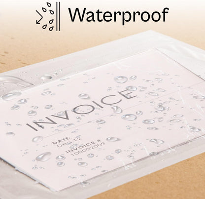 PSBM 5.5" x 10" Clear Packing List Back Side Loading Plain Face Envelopes Pouches (1000 Pieces)