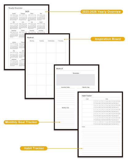 Academic Planner for 2026-2027 or Anytime – 5.8" x 8.5" Undated Weekly Student Planner For Homeschool, High School, College & Nursing Students, 200 Pages, Black