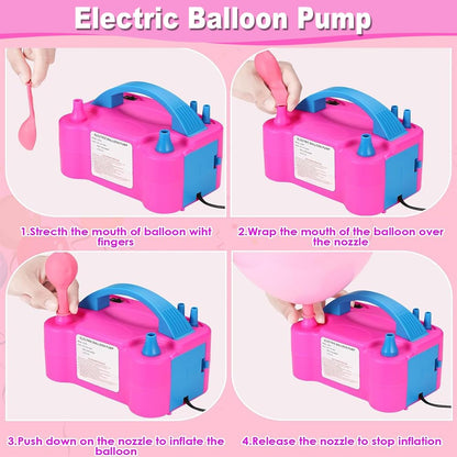 Balloon Arch Kit and Balloon Pump, 9Ft Tall & 10Ft Wide Adjustable Balloon Arch Stand Kit with Electric Pump, Balloons and Accessories for Birthday, Wedding, Graduation Party Decoration
