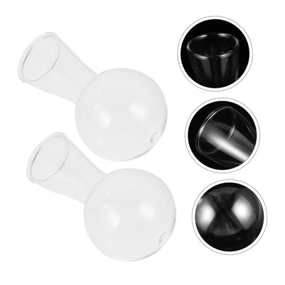 ORFOFE 2pcs Hydroponic Glass Vase Flower Terrarium Plant Terrarium for Home Office Dec