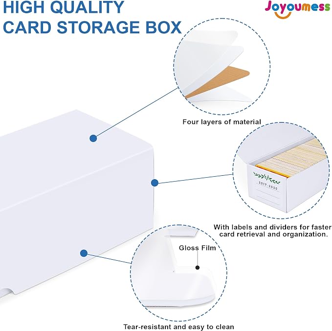 Trading Card Storage Box, 16 Pack Cardboard Card Organizer for Sports, Baseball, MTG & Game Cards – Horizontal Trading Card Storage Holds 12,000+ Cards