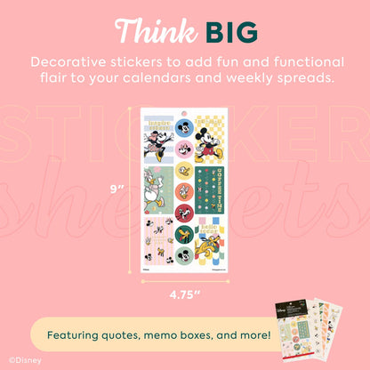 Happy Planner Disney 30-Sheet Sticker Set for Planners, Calendars, and Journals, Easy-Peel Stickers, Scrapbook Accessories, Current Classroom, 617 Stickers Total