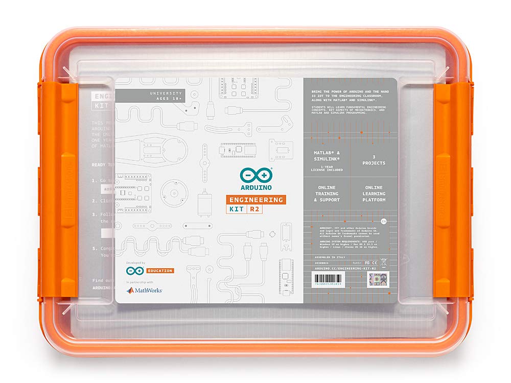 Arduino Engineering Kit REV2 [AKX00022] - Advanced Hands-On Learning Kit for Engineering, Robotics, and Automation with Full Curriculum and Real-World Projects
