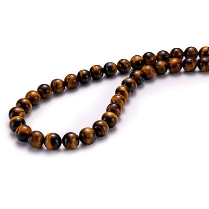 BEADIA Natural Yellow Tiger Eye Stone Round Loose Semi Gemstone Beads for Jewelry Making 6MM 61PCS