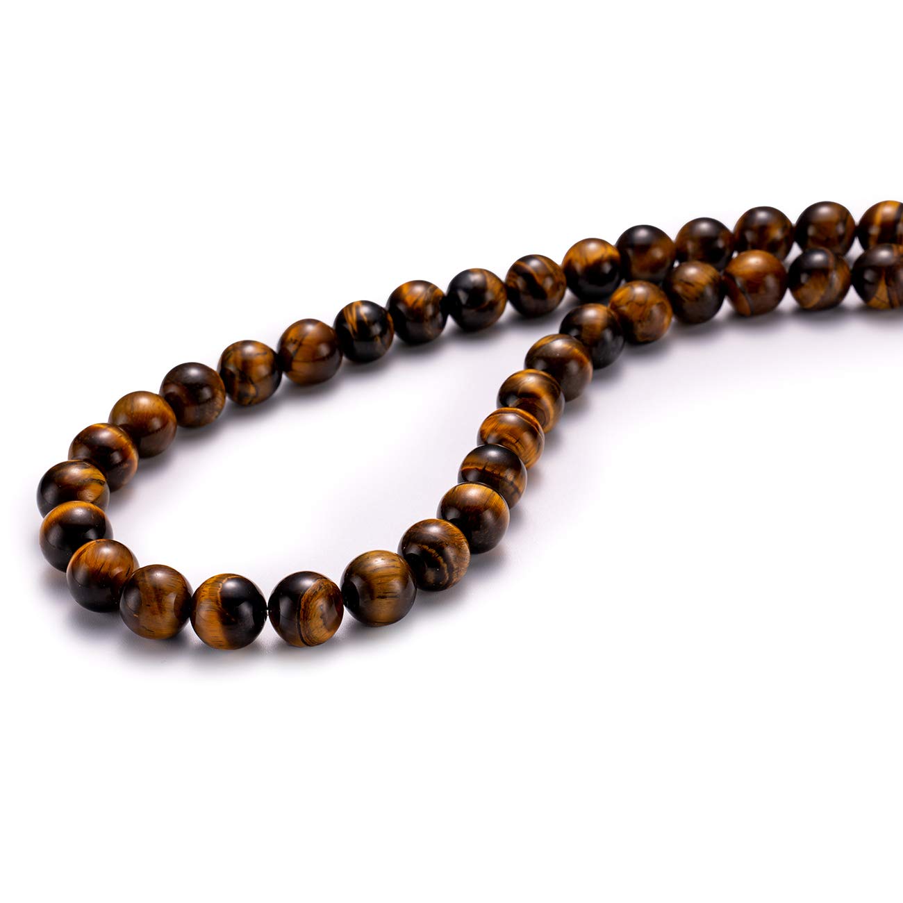 BEADIA Natural Yellow Tiger Eye Stone Round Loose Semi Gemstone Beads for Jewelry Making 8MM 44PCS