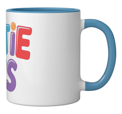 Funny SMARTIE PANTS Smarty Genius Braniac Nerdy 100 Days Ceramic Mug, Blue/White