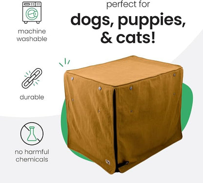 Molly Mutt Fast Car Dog Crate Cover, GOTS-Certified 100% Organic Cotton Canvas Cover for Dog or Puppy Kennel and Cage, Washable, Free of Harmful Chemicals, XXX-Large, Fits 54"x37"x45" Crate