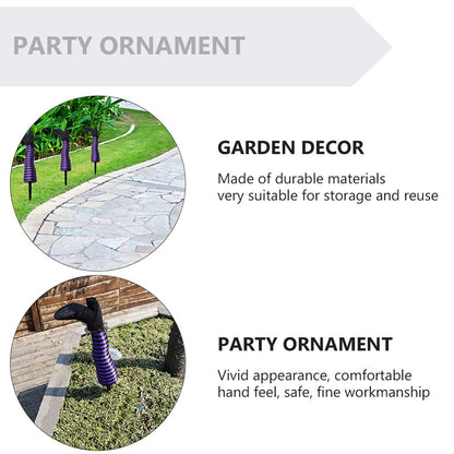 Toddmomy Witch Legs Yard Stakes 18 Inch Halloween Garden Decor Outdoor Lawn Porch Witch Legs for Pumpkin Spooky Halloween Decorations