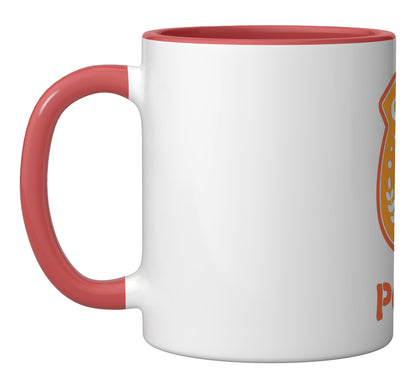 Candy Police Funny Halloween Party Costume Parents Mom Dad Ceramic Mug, Red/White