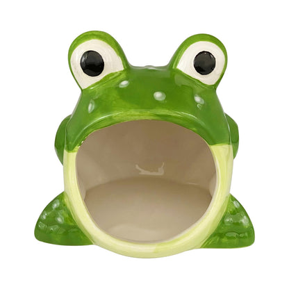 KISWIAR 1 Pcs Cute Frog Candy Servers Bowl,Halloween Trick Or Treat Bowl,Fun Candy Dish,Candy Dish for Office Desk Frog Cookie Jar Frog Shape Jewelry Dish Tray for Home Kitchen Office Table
