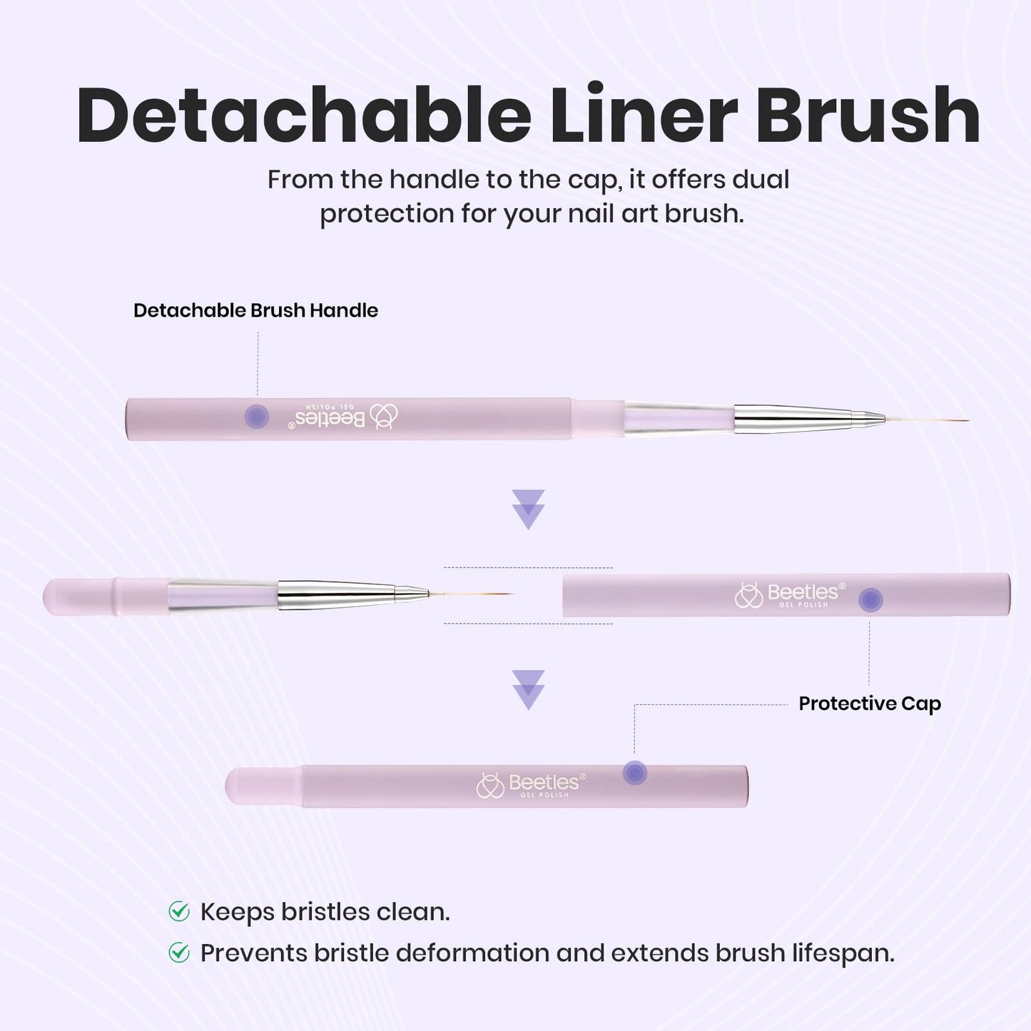 Beetles Nail Stamp, 4Pcs French Tip Tool Easy Manicure Nail Stamper Single Head Soft Silicone Long & Short French Tip Stamp Tool with 2Pcs Nail Scraper Decorations Gift for Women