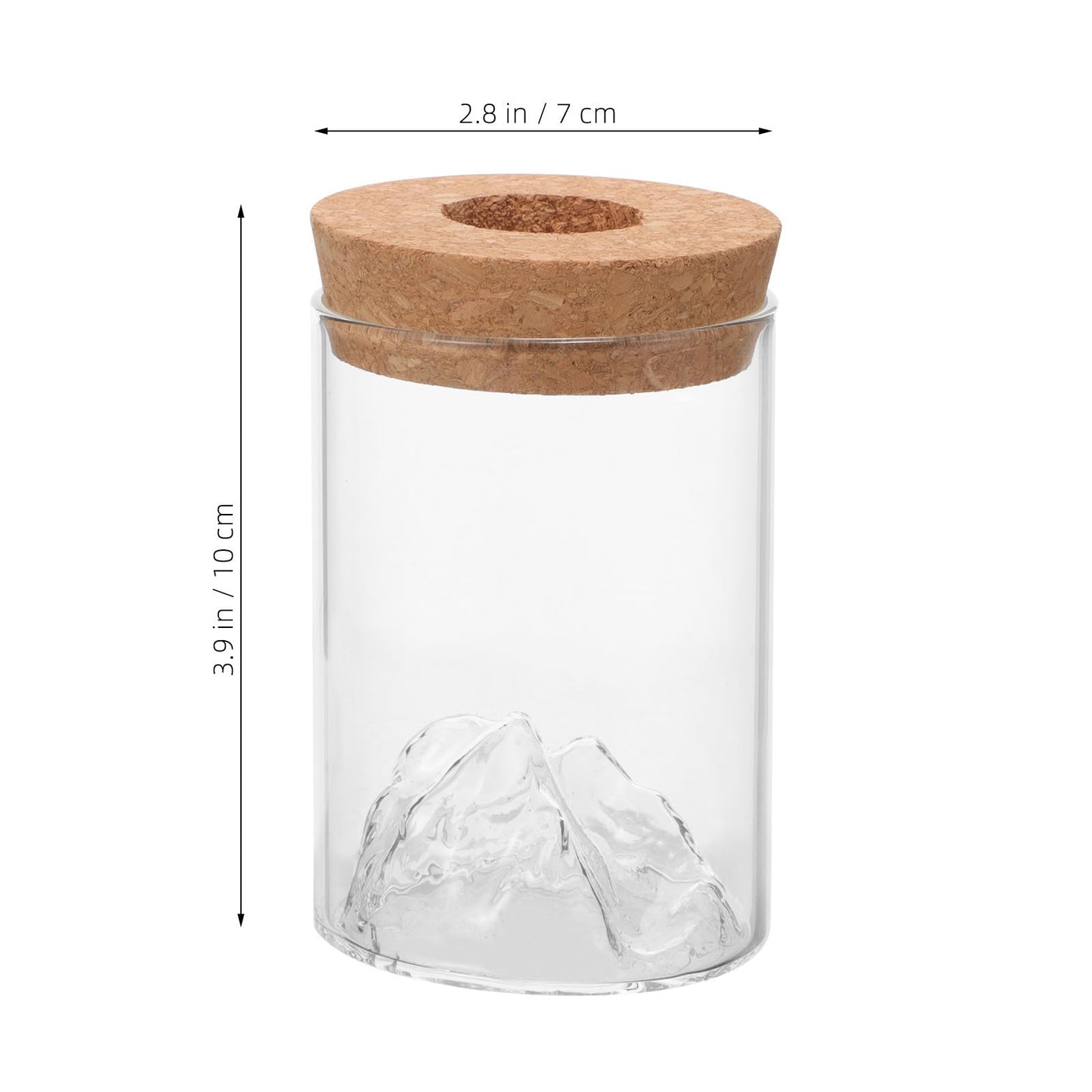 Toyvian Glass Succulent Vase Terrarium Jar for Hydroponic Plants, Straight Glass Flower Holder for Office Desk and Home Décor, Small Green Plant Container with Lid