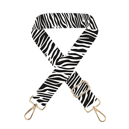 WDESYADMS Adjustable Replacement Bag Strap 55.1×2 Inch Zebra Print Wide Shoulder Crossbody Purse Strap with Metal Hooks Comfortable Lightweight Handbag Strap Replacement for Tote Messenger Bag