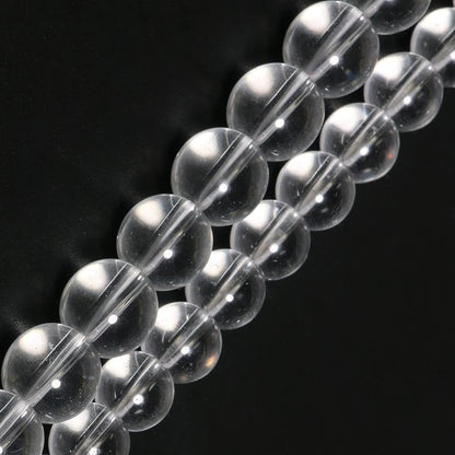 Yochus 45pcs Clear Quartz Stone Beads，8mm Healing Power Natural Stone Round Loose Beads for Jewelry Making Earring Necklace DIY Crafts