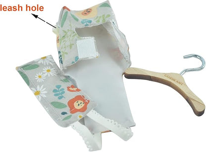 Bird Diaper Cockatiel Clothes Flight Suite, Quaker Parrot Diaper Flight Clothes, Bird Reusable Training Nappy Suit Liners with Hanger Leash Hole for Sun Conure Senegal