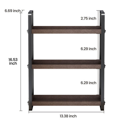 HNRLOY Bathroom Counter Organizer,Bathroom Countertop Organizer,Counter Shelf,Countertop Storage,Organization and Storage,Makeup Shelf,Sink Caddy(Brown 3 Tier)