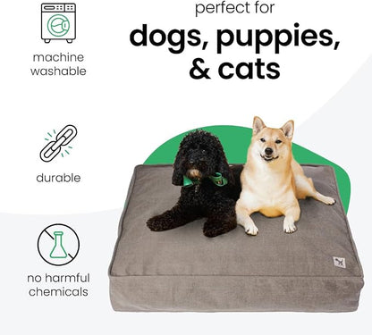 Molly Mutt Jupiter Dog Bed Duvet Cover, GOTS-Certified 100% Cotton Canvas Cover for Dog, Puppy, or Cat Bed, Durable, Washable, and Free of Harmful Chemicals, Huge, 36"x45"x5", Brown