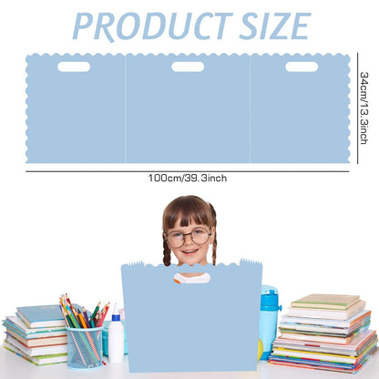 Whaline 24 Pcs Student Desk Privacy Boards Blue Classroom Desk Divider Shield Privacy Panel Folders Screen Partition for School Teacher Student Test Supplies